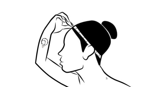 mesure de tour de tête avec un ruban